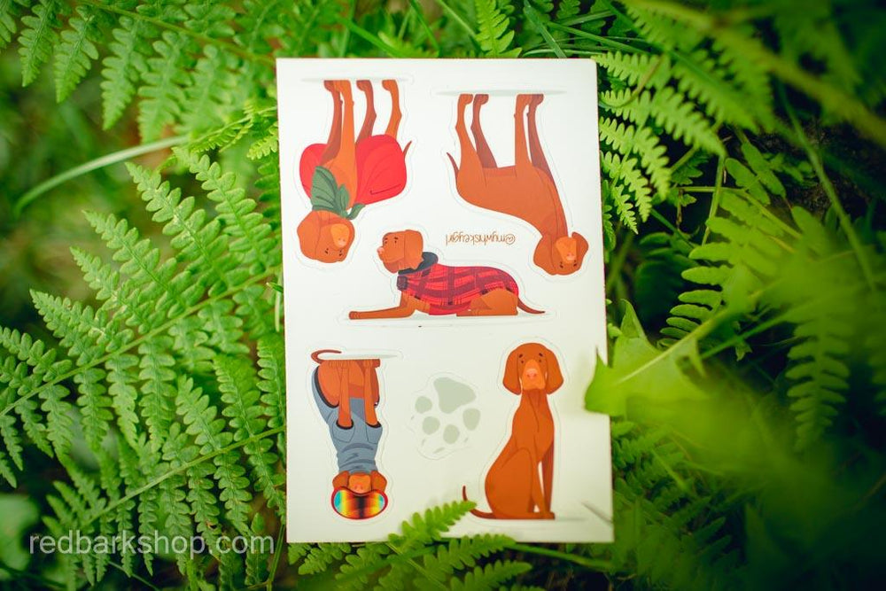 Vizsla Dog Stickers from a Vizsla shop - Red Bark Shop