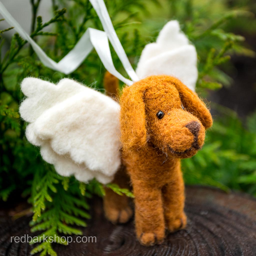 Needle Felted Angel Vizsla with Wings