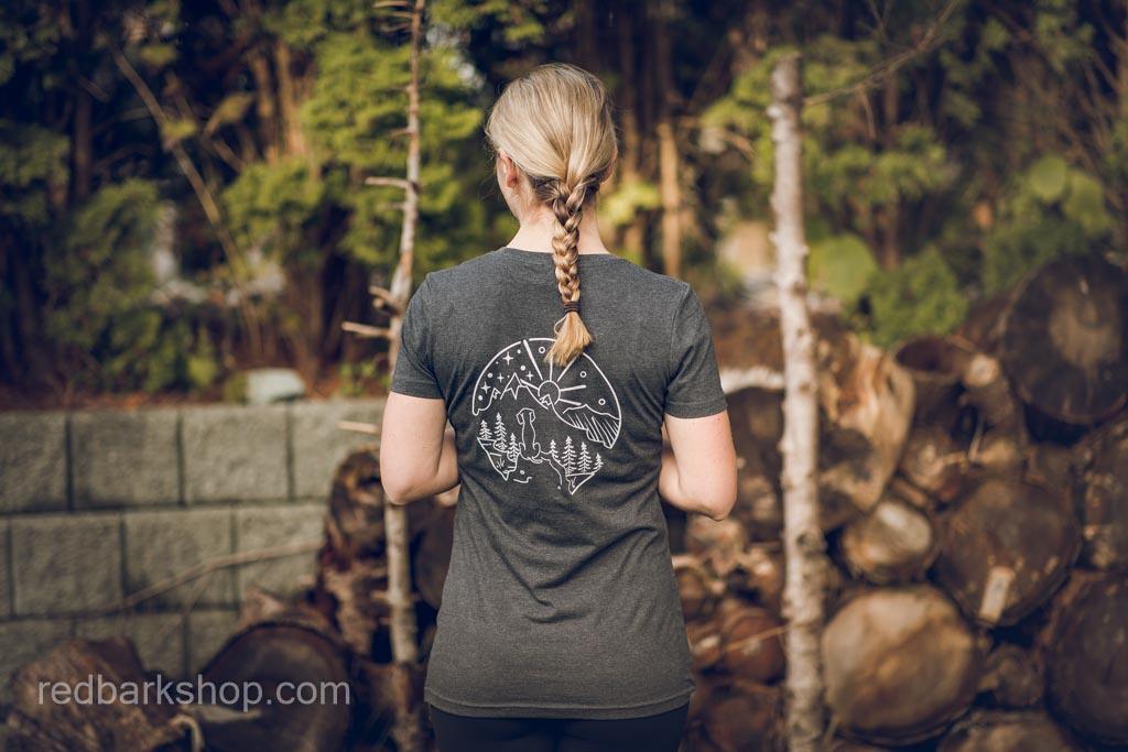 Women's trail dog tshirt for adventure canines
